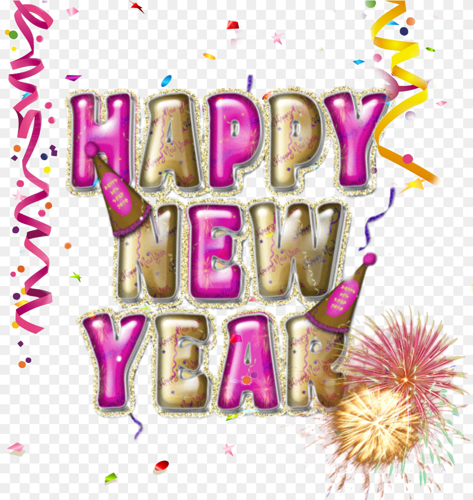 Happynewyear Newyear New Year, Fireworks, Paper, Advertisement Free Transparent Png