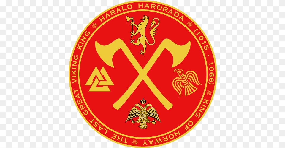 Harald Hardrada Red U0026 Gold Seal Shirt Language, Emblem, Symbol, Logo, Person Free Png Download