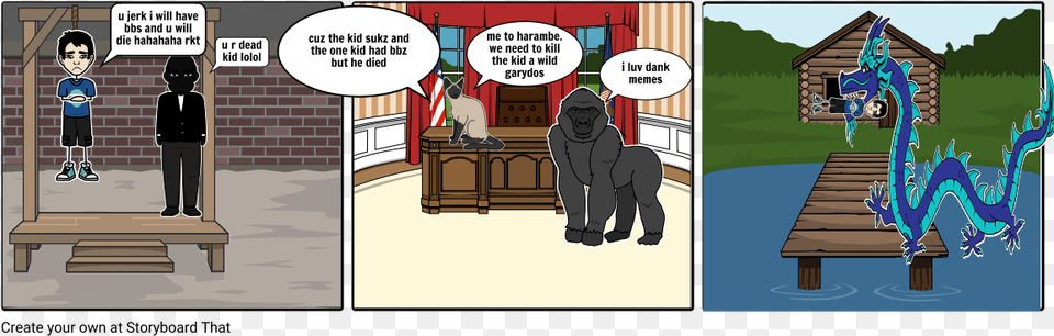 Harambe And Cat For Presedent Cartoon, Publication, Book, Comics, Person Free Transparent Png