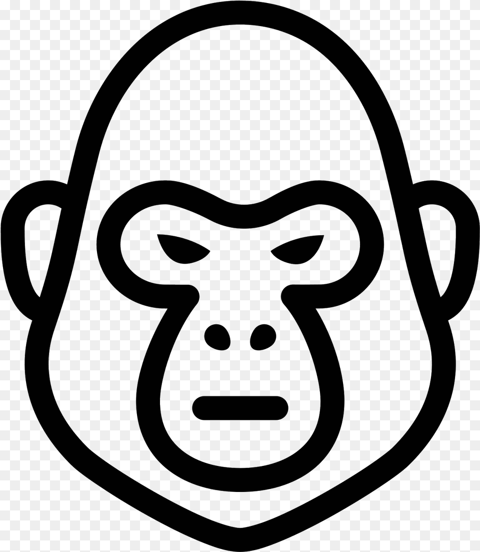 Harambe El Gorila Icon, Gray Png Image