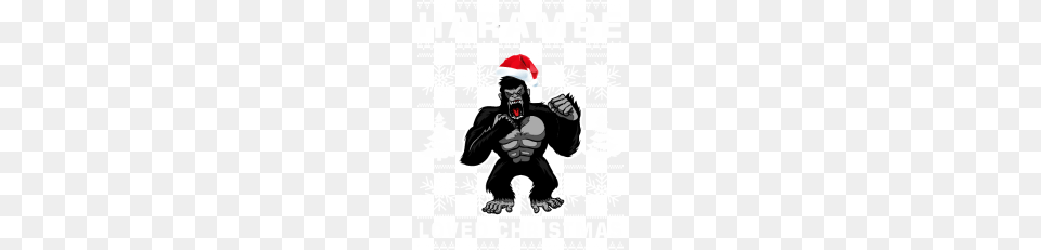 Harambe Loved Christmas Ugly Sweater, Adult, Person, Woman, Female Free Png