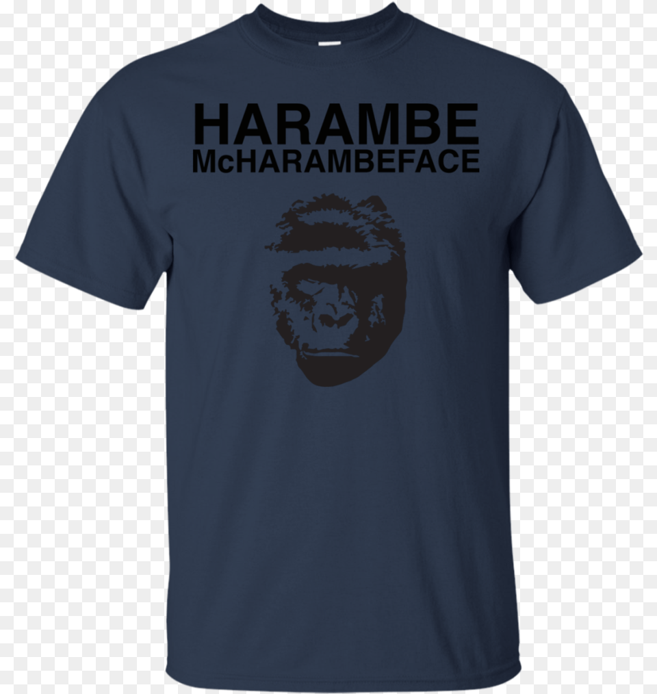 Harambe Mcharambeface T Shirt Amp Hoodie Harambe Mcharambeface Runder Aufkleber, Clothing, T-shirt, Adult, Male Free Png