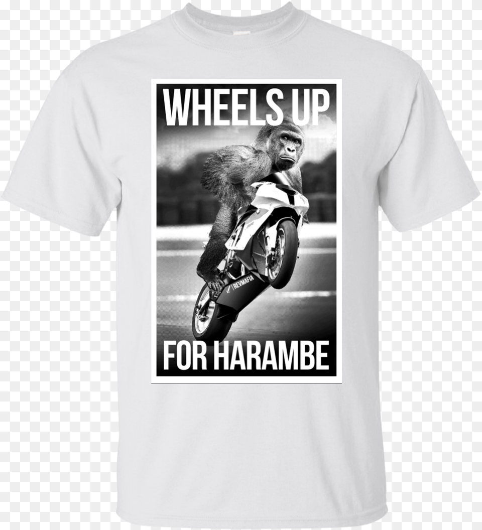 Harambe Pic In R6 Wheels Up For Harambe, Clothing, T-shirt, Shirt, Machine Free Png