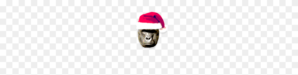 Harambe Santa Hat Christmas Shirt, Animal, Ape, Mammal, Wildlife Png