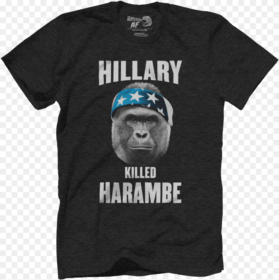 Harambe Shirt, Clothing, T-shirt, Adult, Male Free Png