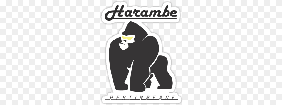 Harambe Stickers Explore Canvas Prints And Chubby Gorilla Logo, Animal, Ape, Mammal, Wildlife Png