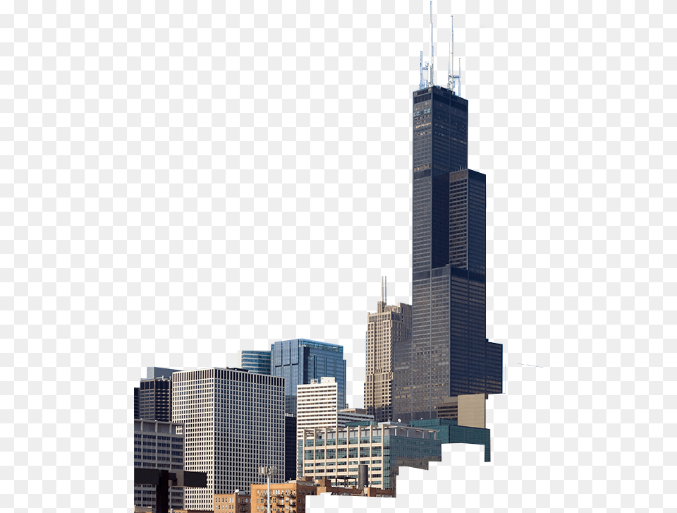 Harbour Contractors Construction Project Willis Tower, Architecture, Building, Landmark, Willis Tower Png Image