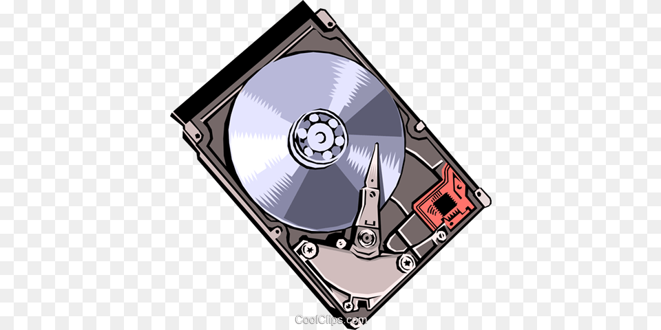 Hard Disk Royalty Vector Clip Art Illustration, Computer, Computer Hardware, Electronics, Hardware Free Transparent Png