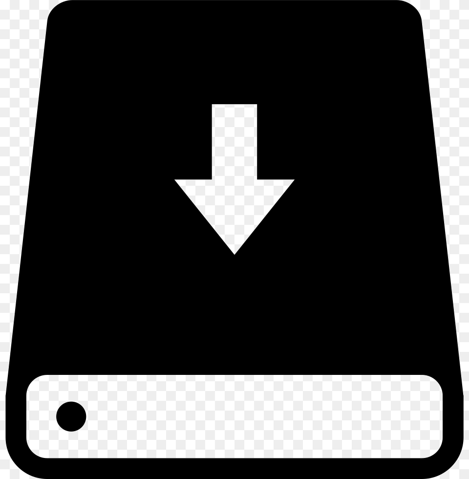 Hard Drive With An Arrow Pointing Down Icon Free Png Download