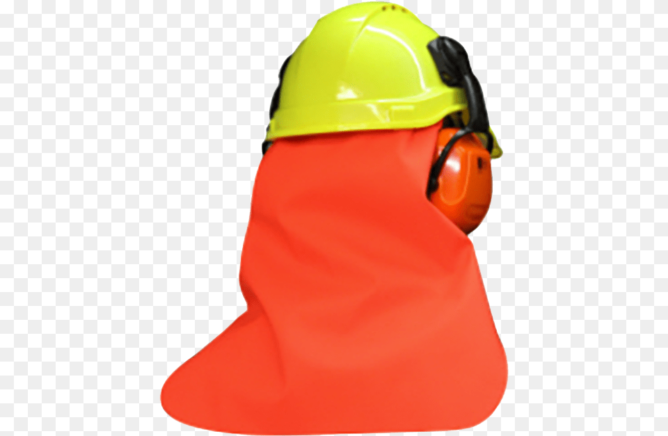 Hard Hat Neck Flap Pvc Flouro Orange Hard Hat Neck Flap, Clothing, Hardhat, Helmet Png Image