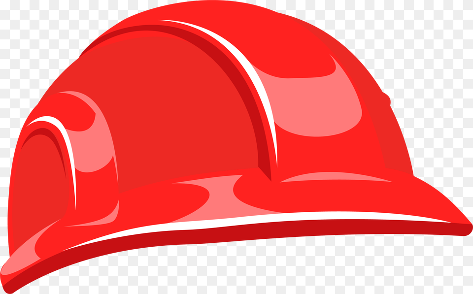 Hard Hat Simple Red Clipart Transparent Transparent Hard Hat Clip Art, Clothing, Hardhat, Helmet, Animal Png Image