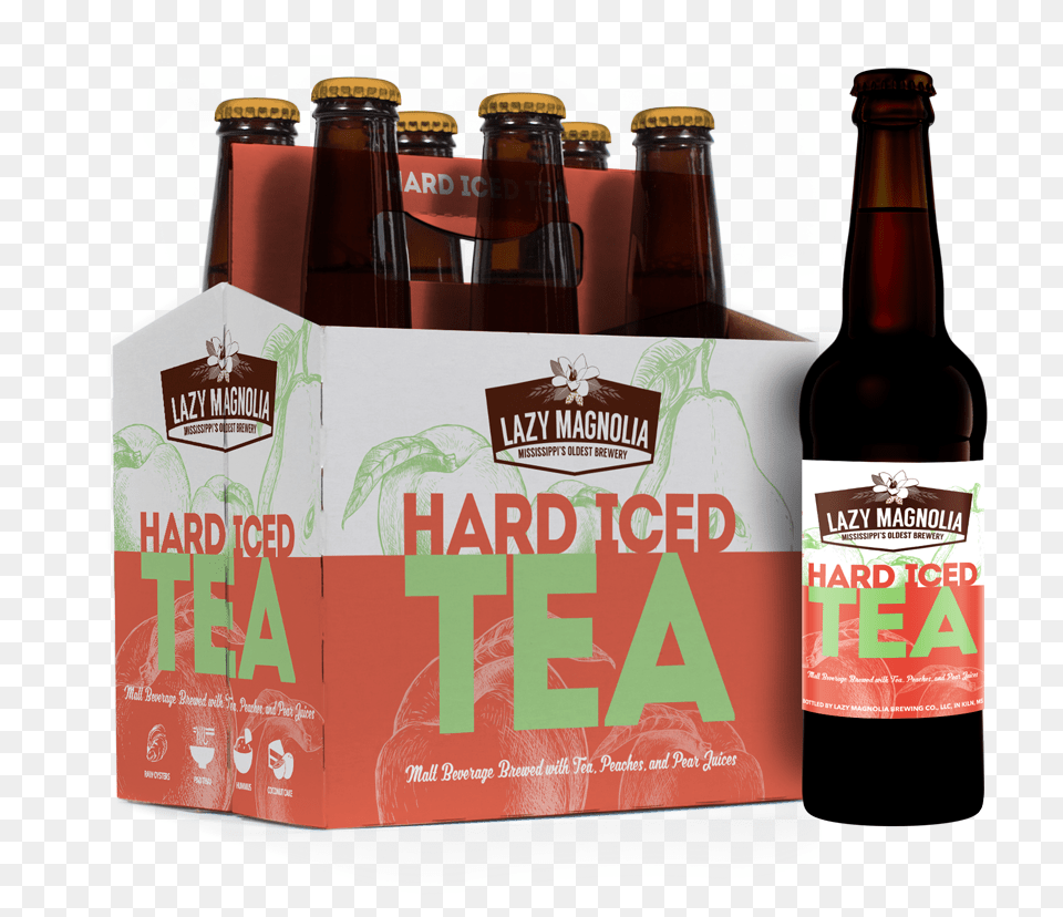 Hard Iced Tea Label Read To Drink Tea In Usa, Alcohol, Beer, Beer Bottle, Beverage Png