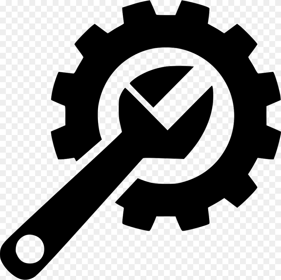 Hard Repair Fix Svg Icon Wrench And Gear Icon, Machine, Ammunition, Grenade, Weapon Free Transparent Png