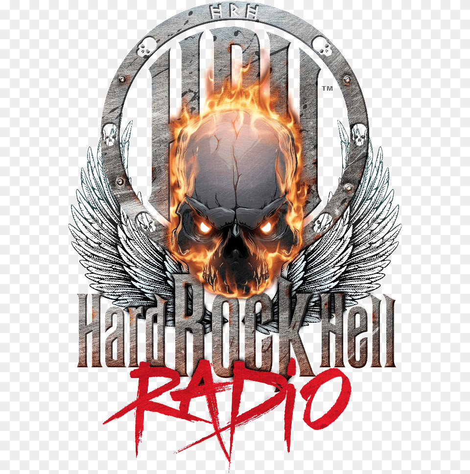 Hard Rock Hell Radio Logo, Book, Publication, Emblem, Symbol Free Png Download