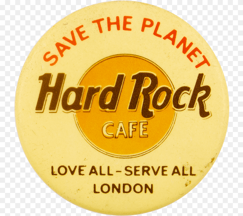 Hard Rock London Save The Planet Advertising Busy Beaver Hard Rock Cafe, Badge, Gold, Logo, Symbol Free Transparent Png