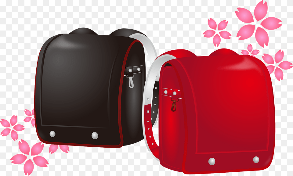 Hard Side Backpacks With Cherry Blossoms Decoration Clipart, Bag, Backpack Free Transparent Png
