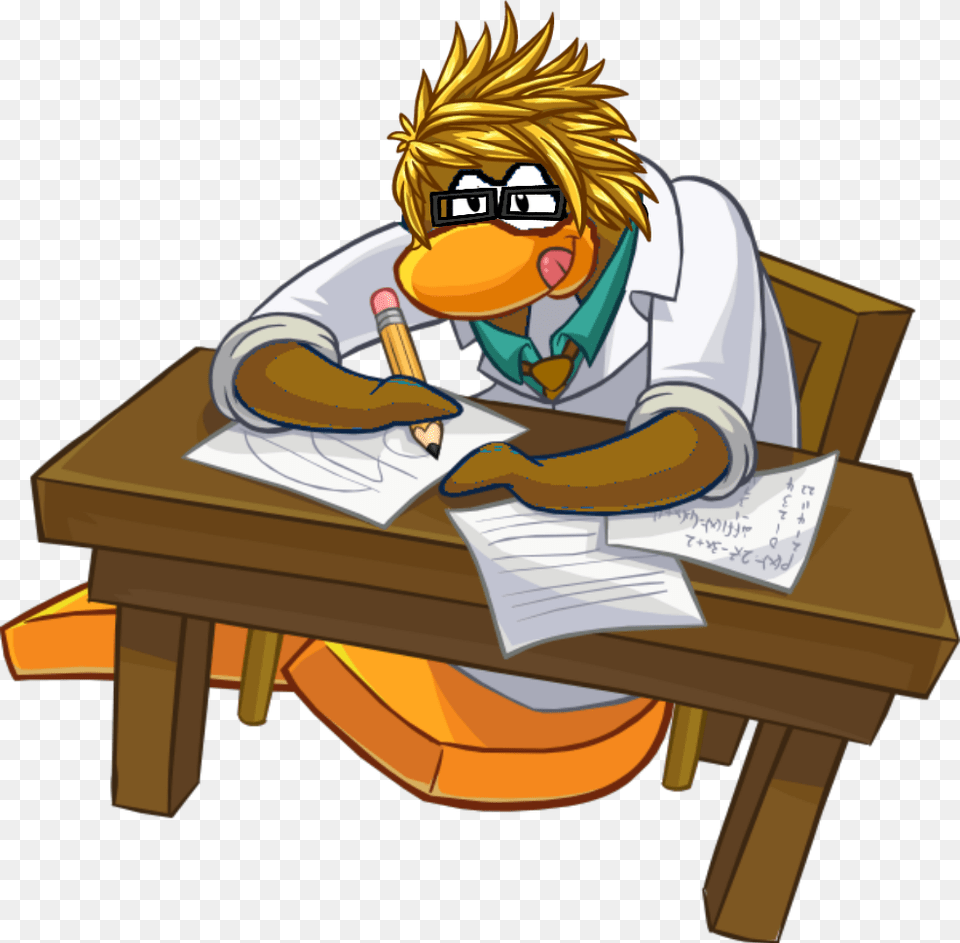 Hard Working Club Penguin Gadget Room, Book, Comics, Publication, Baby Free Png