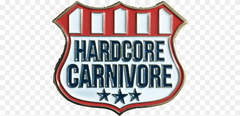 Hardcore Carnivore Shield Logo Enamel Pin Emblem, Badge, Symbol, Can, Tin Free Transparent Png