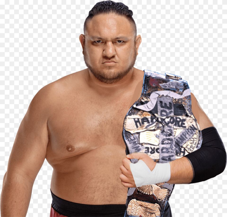 Hardcore Champion Samoa Joe Wwe Champion, Adult, Man, Male, Hand Free Png