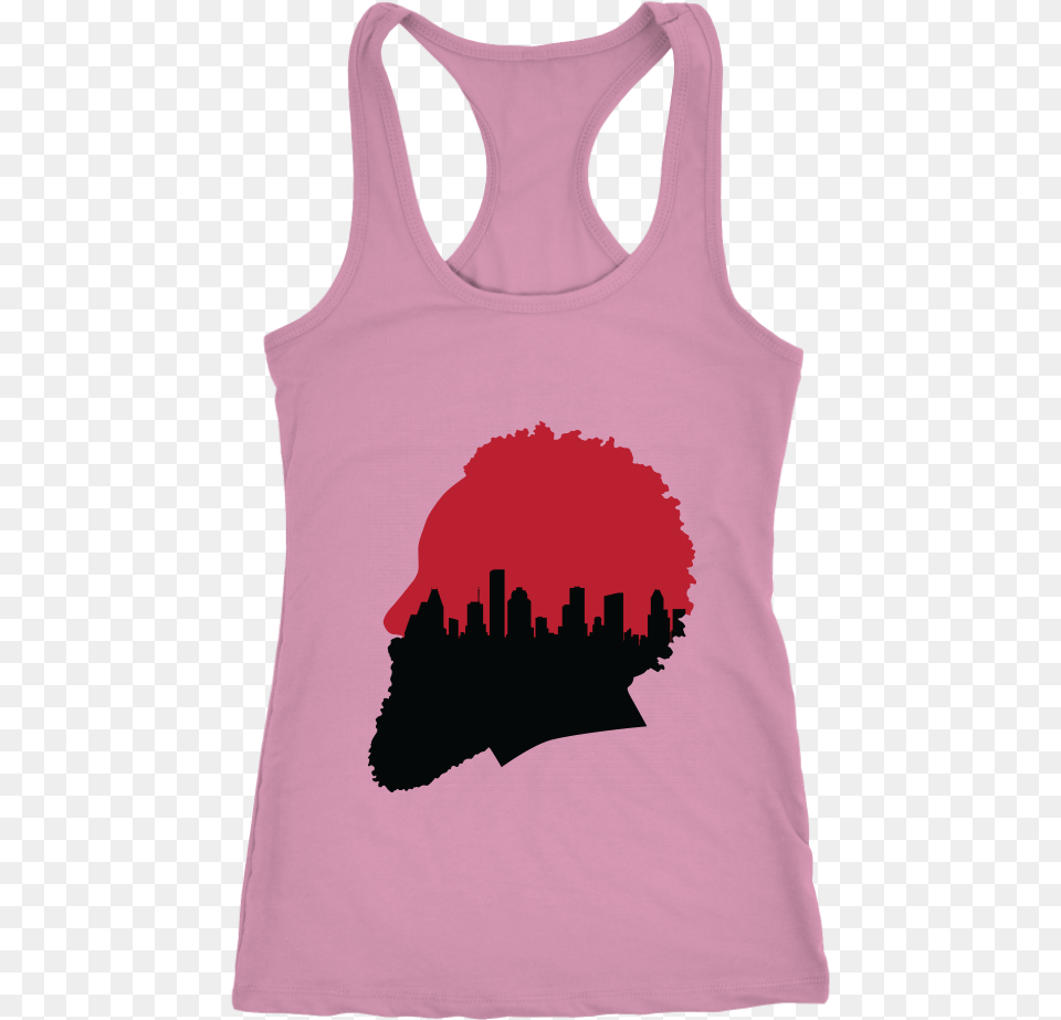 Harden Silhouette With Houston Skyline Racerback Tank, Clothing, Tank Top Free Png Download