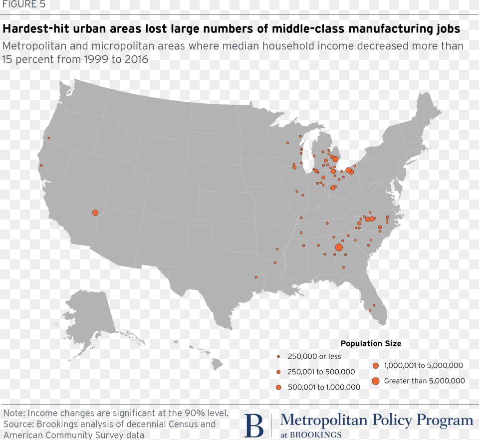 Hardest Hit Urban Areas Lost Large Numbers Of Middle Gender Majority In Us, Chart, Plot, Map, Atlas Png
