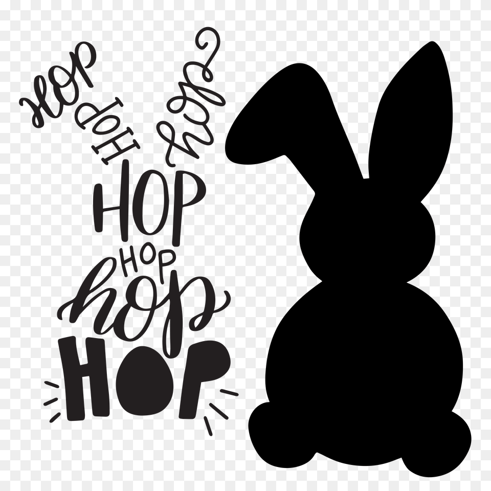 Hare Clipart Rabbit Hop, Silhouette, Stencil, Text Png