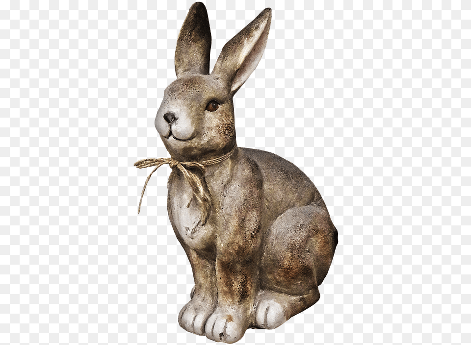 Hare Figure Ceramic Sculpture Rabbit Ears Deco Domestic Rabbit, Animal, Mammal, Art, Person Free Transparent Png