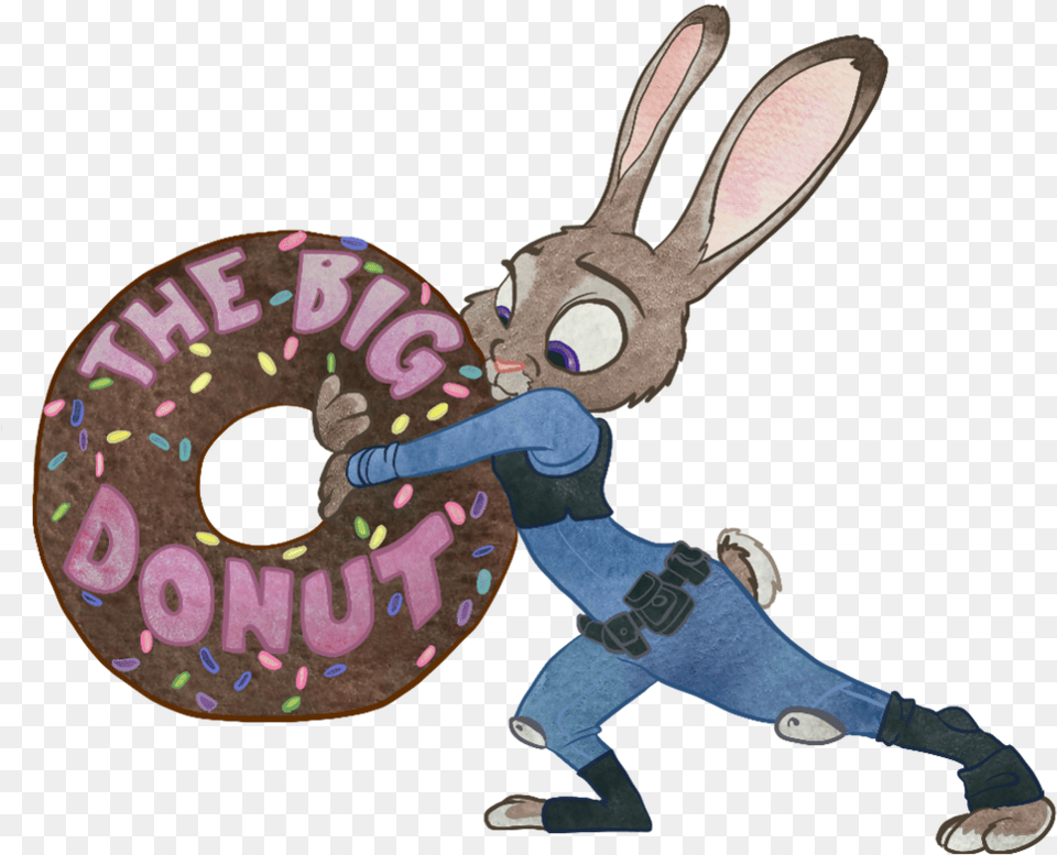 Hare Judy Hopps Donut, Food, Sweets, Baby, Person Png Image