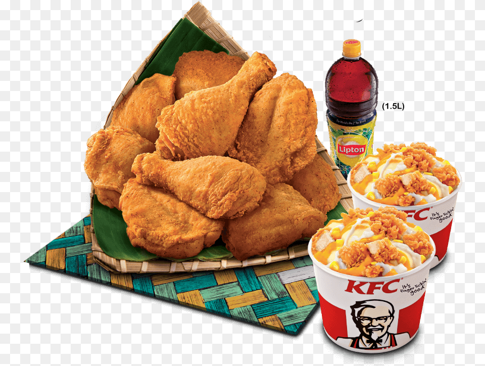 Harga Kfc Bucket Kongsi Kfc, Fried Chicken, Food, Nuggets, Person Png