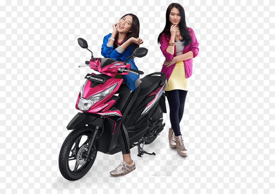 Harga Motor Beat Cewek, Vehicle, Transportation, Scooter, Adult Free Png