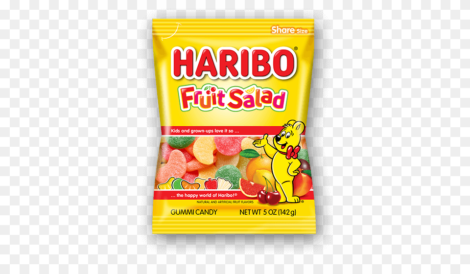 Haribo Fruit Salad, Food, Sweets, Ketchup, Jelly Free Transparent Png
