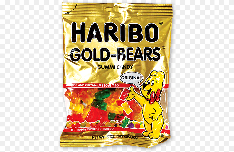 Haribo Gummie Bears Five Below Gold Food Haribo Gummy Bears, Sweets, Snack, Candy, Jelly Free Transparent Png