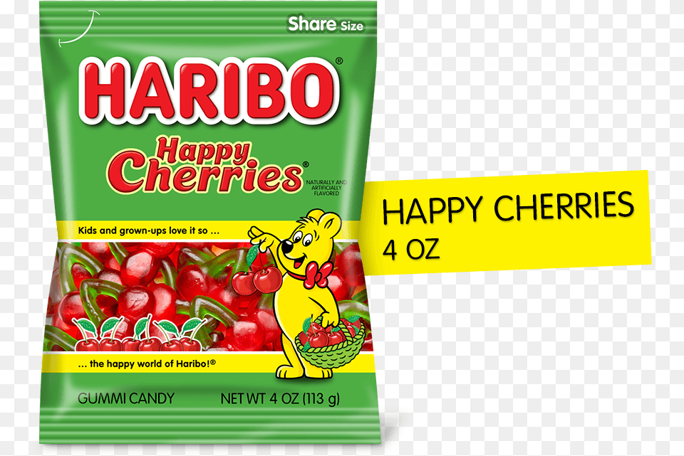 Haribo Happy Cherries 4 Oztitleclass Product Haribo Cherry Gummy Bears, Food, Sweets Png