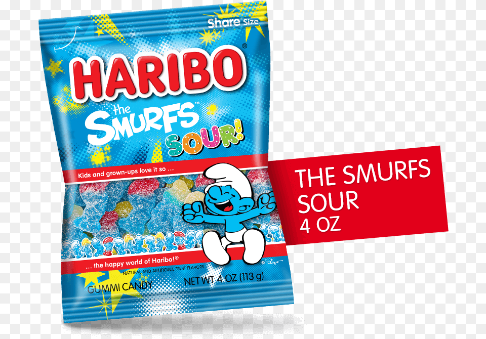 Haribo The Smurfs Sourtitleclass Product Packshot, Baby, Person Png