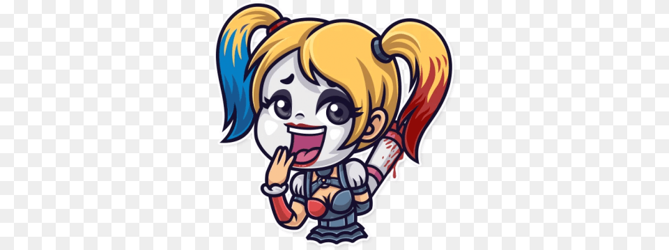 Harlej Harley Quinn Sticker, Book, Comics, Publication, Baby Free Png