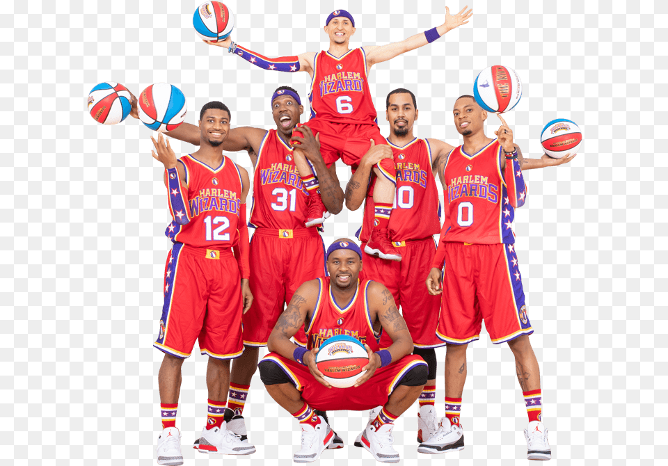 Harlem Wizards Players 2018, People, Person, Ball, Sport Free Png
