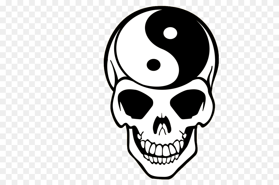 Harlequin Calavera Transprent Skull Yin Yang, Stencil, Baby, Person, Face Png