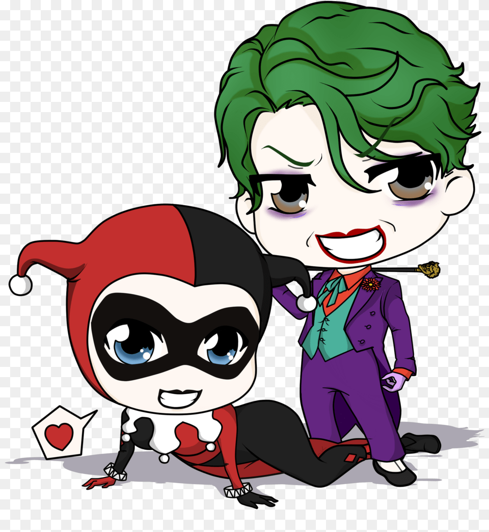 Harley And The Joker Alias Smilexvillainco By Mibu Harley Quinn And Joker Clipart, Book, Comics, Publication, Baby Free Png