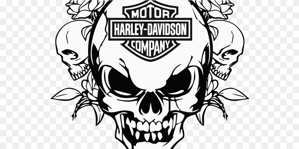 Harley Davidson Clipart Stencil Skull Vector Harley Davidson Svg Emblem, Symbol, Baby, Person Free Transparent Png