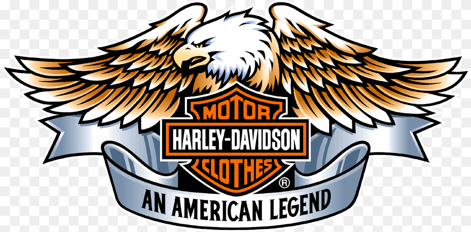 Harley Davidson Eagle Logo, Emblem, Symbol, Person, Animal Free Png