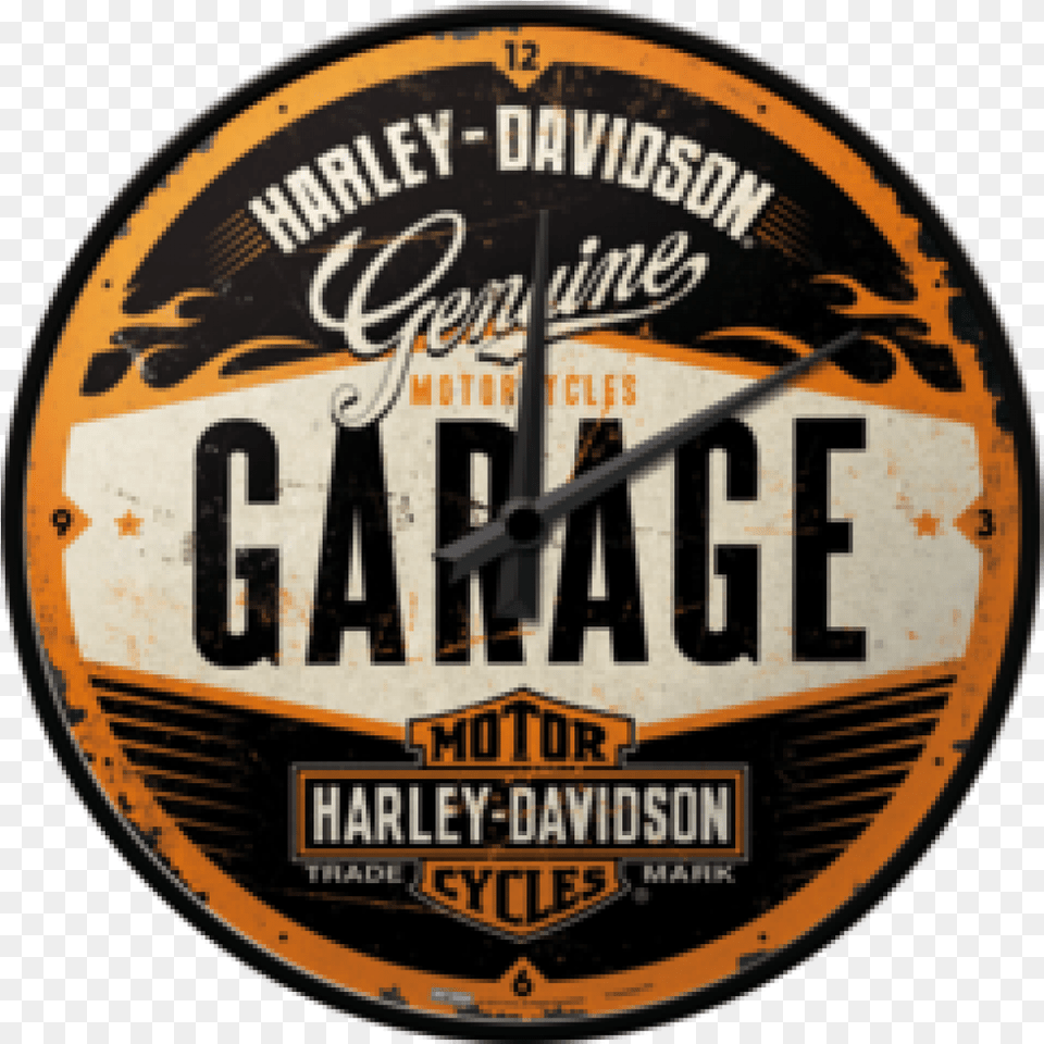 Harley Davidson Genuine Bar U0026 Shield Garage Wall Clock Label, Hockey, Ice Hockey, Ice Hockey Puck, Rink Free Transparent Png