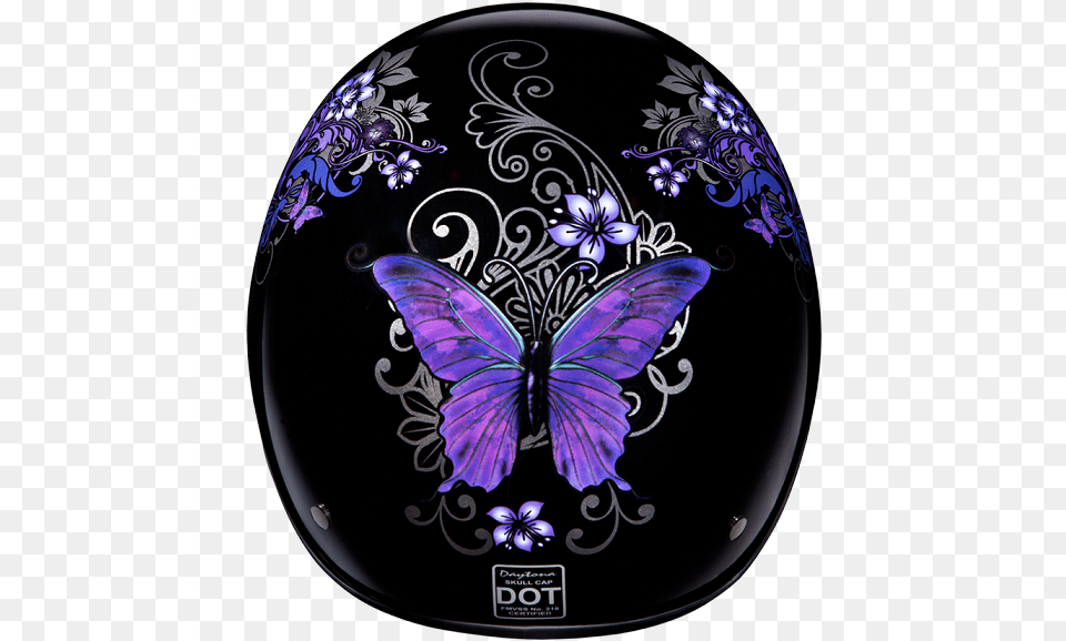 Harley Davidson Half Helmet Butterfly, Crash Helmet, Purple Free Png