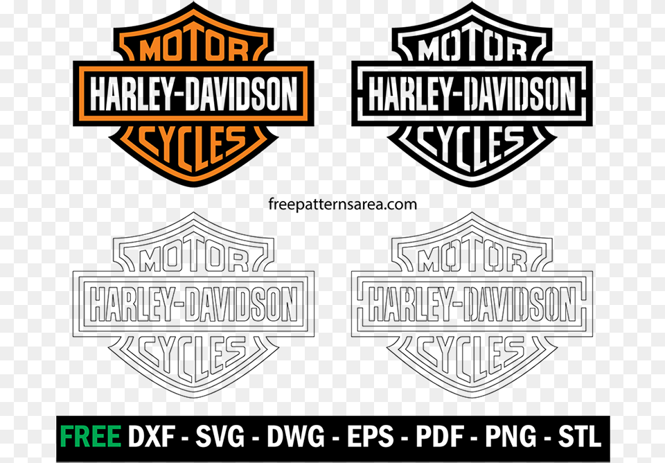 Harley Davidson Logo Stencil Vector Free Png
