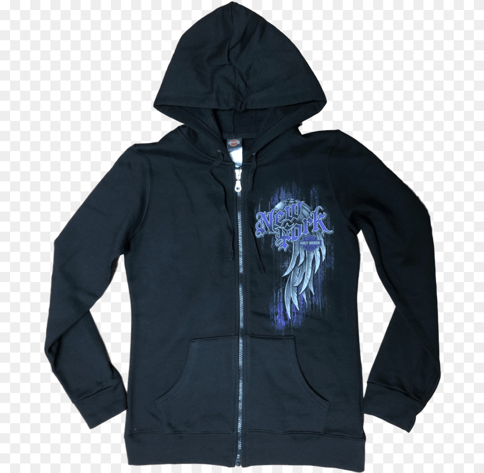 Harley Davidson Nyc Womenu0027s Exclusive Wings Zipup Hoodie Hoodie, Clothing, Coat, Hood, Jacket Png Image