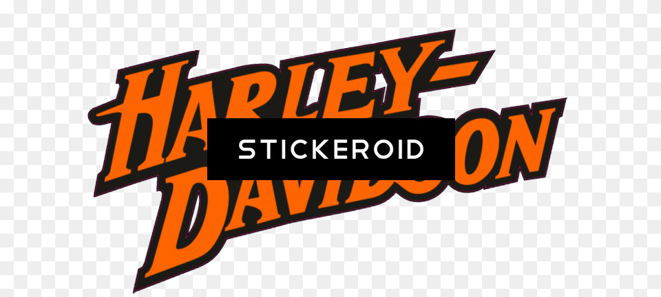 Harley Davidson Orange Logo Parallel, Sticker, Text Free Transparent Png