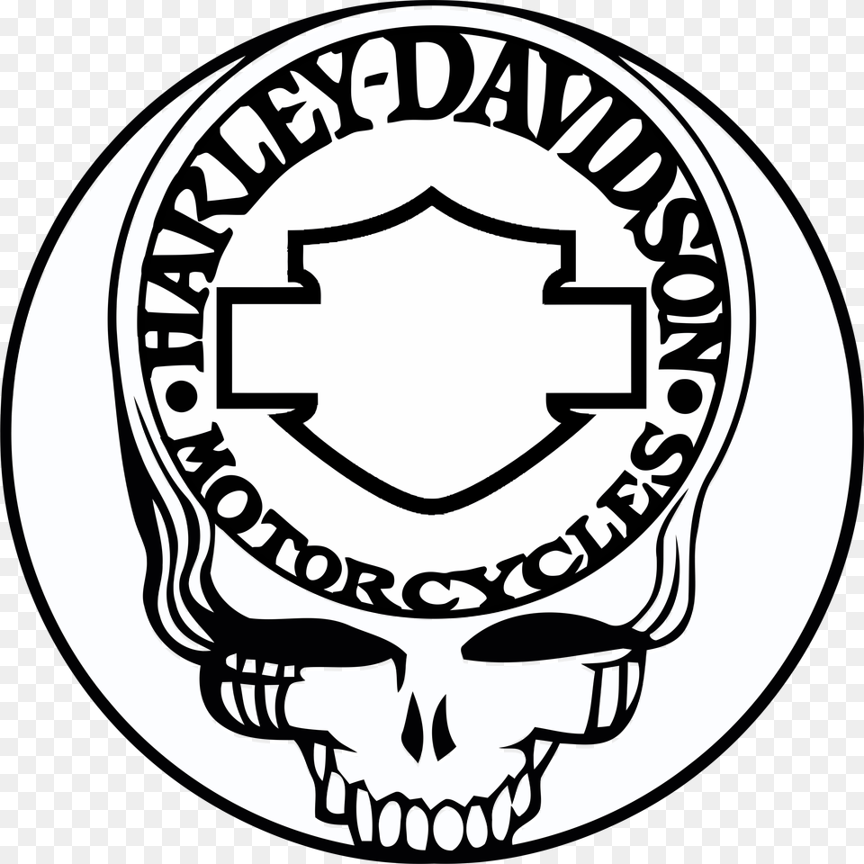 Harley Davidson Paint Stencils Harley Davidson Willie G Skull, Emblem, Symbol, Logo Free Transparent Png