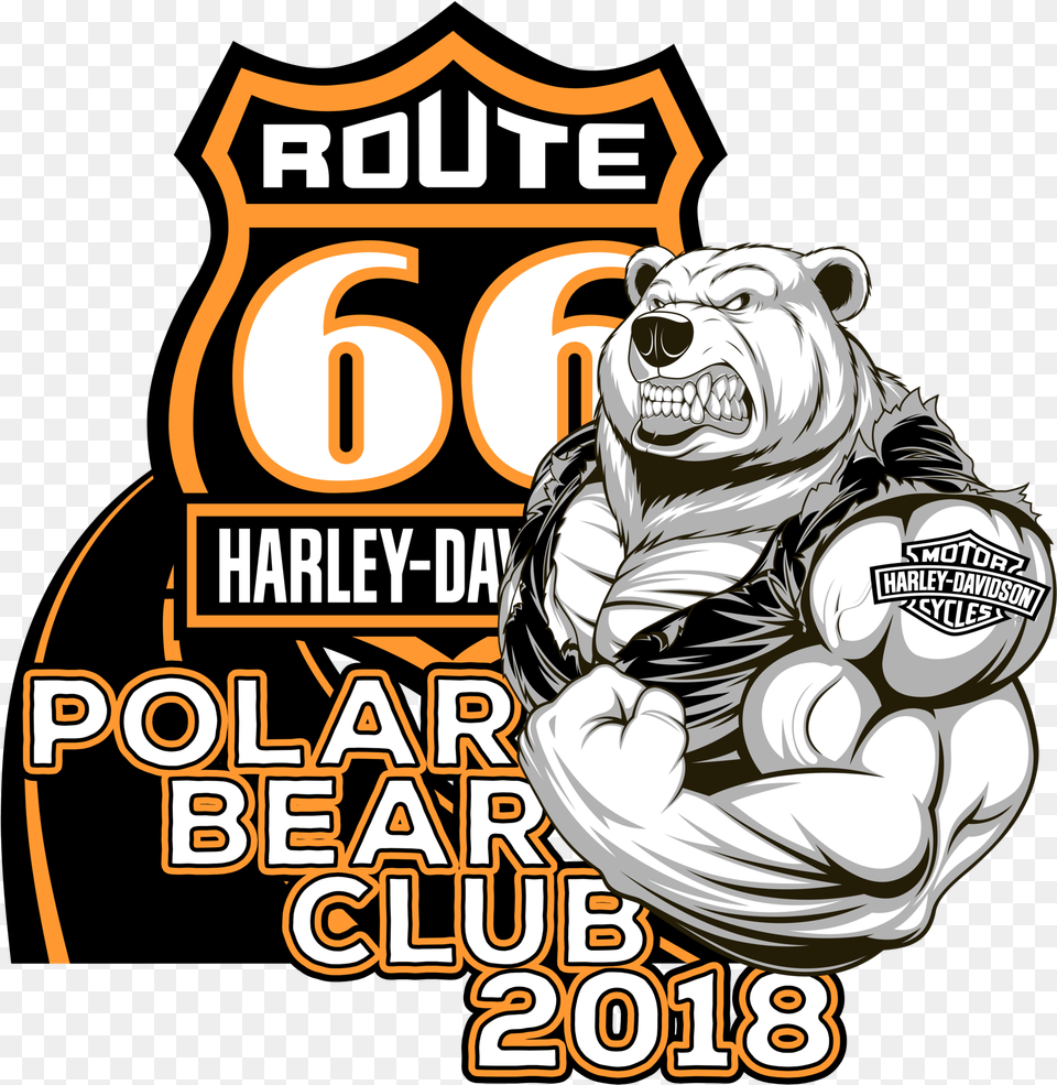 Harley Davidson Polar Bear Run, Advertisement, Animal, Mammal, Poster Free Png