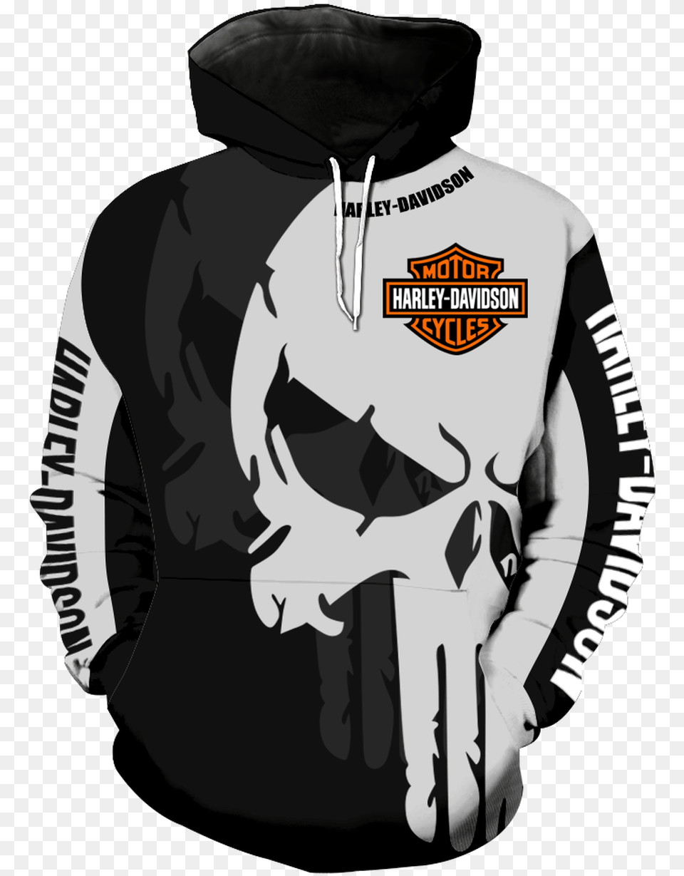 Harley Davidson Punisher Jacket, Sweatshirt, Clothing, Sweater, Hoodie Free Transparent Png