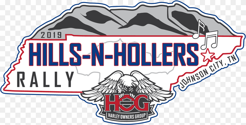 Harley Davidson Rally To Begin Wednesday In Johnson City Hills N Hollers Hog Rally, Sticker, Food, Ketchup, Logo Free Png Download