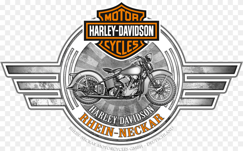 Harley Davidson Rhein Neckar Harley Owners Group Badge, Motorcycle, Vehicle, Transportation, Logo Free Transparent Png